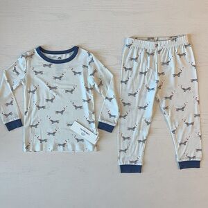 Little Joy Co Puppy Love Dachshund Bamboo Pajama Set 2T 5 6 7/8
